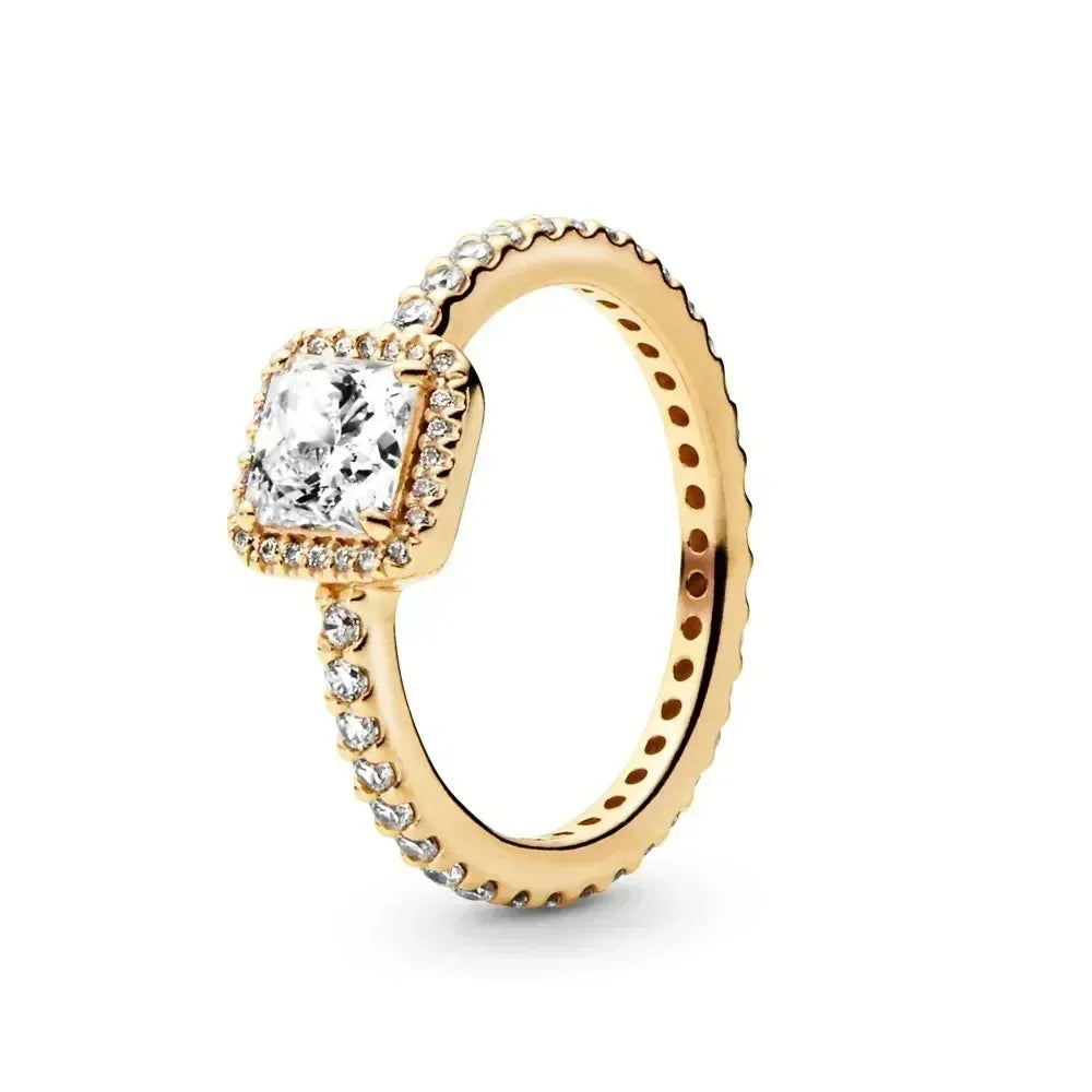 Hot selling 925 sterling silver crystal heart-shaped ring, luxurious, sparkling, multi-color, charming jewelry, holiday  gift