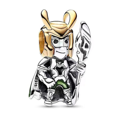 Hot Sell 925 Silver DIY Beads Jewelry Charms Bracelet Mickey Minnie Princess Christmas Stitch Robots Marvel Cute Miniso Disney