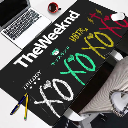 The Weeknd Xo Gaming Mouse Pad Computer Keyboard Desk Mats Anti-Slip Washable Home Office Accessories E-sports Laptop Mousepad