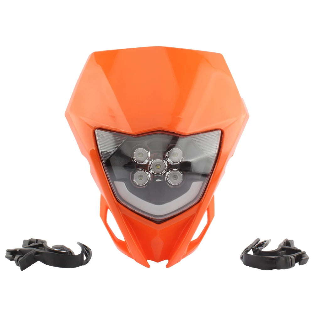Motorcycle LED Headlight Plate for Yamaha WR YZ 250 450 Parts Headlamp Fairing Dirt Bike Supermoto Enduro Motocross Accessories