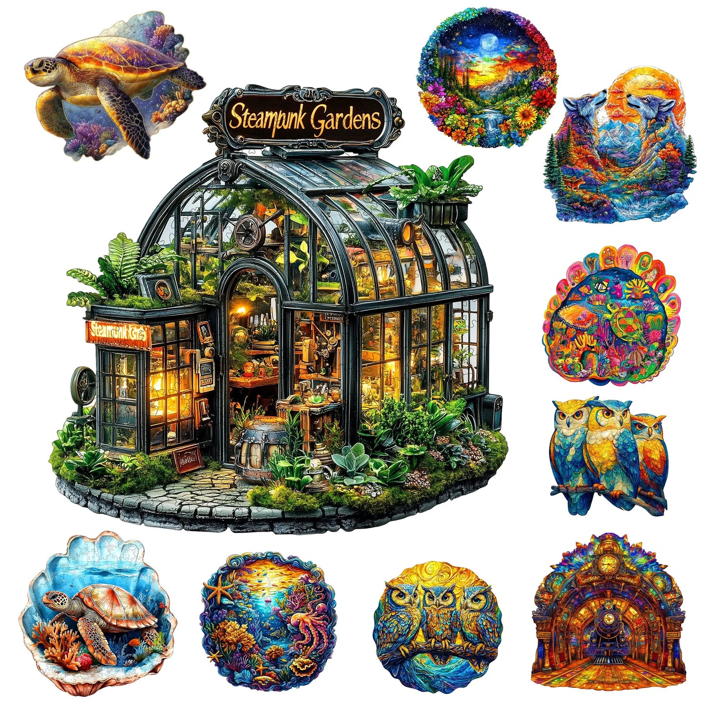 Fantasy Themed Wooden Puzzle Interesting Style Wooden Decor Christmas and Halloween Gift Toy for Teen and Kid