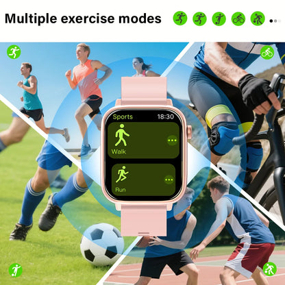 2025 New Smart Watch Women 1.85 inch Screen Customized Dial IP68 Waterproof Smart Watch Men Bluetooth Talk Fashion Bracelet