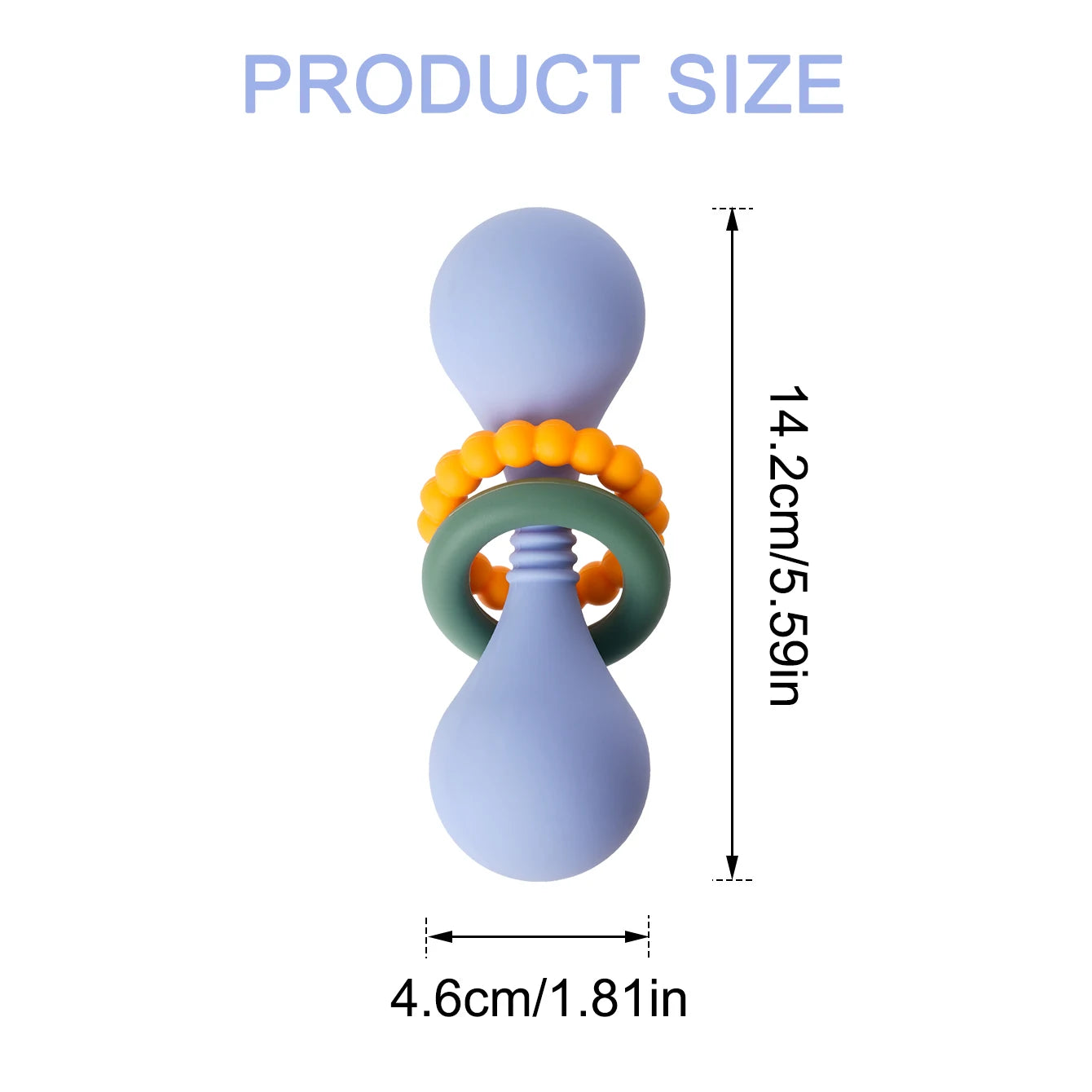 1PCS Baby Silicone Rattle Toys Hand Grip Baby Teething Toys Infant Hand Shake Toys Girl Boy Toys Baby Shower Gift Soft Baby Toys