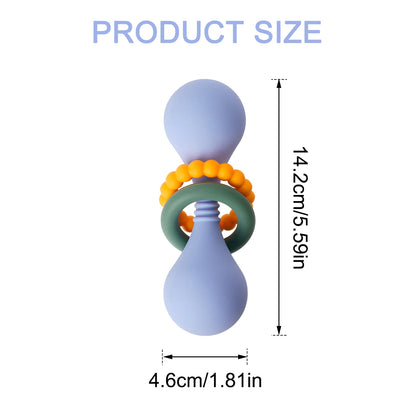 1PCS Baby Silicone Rattle Toys Hand Grip Baby Teething Toys Infant Hand Shake Toys Girl Boy Toys Baby Shower Gift Soft Baby Toys