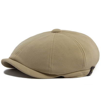 Beret Men&Women Spring Autumn Solid Patchwork Vintage Newsboy Cap Female Casual Retro Hat For Unisex Elastic Head Circumference