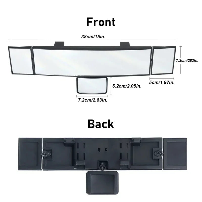 Adjustable Wide-view Rearview Mirror In The Car Wide Angle Panoramic Assisting Interior Clip On Convex Rear View Mirror For Car