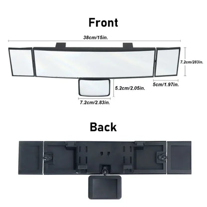 Adjustable Wide-view Rearview Mirror In The Car Wide Angle Panoramic Assisting Interior Clip On Convex Rear View Mirror For Car