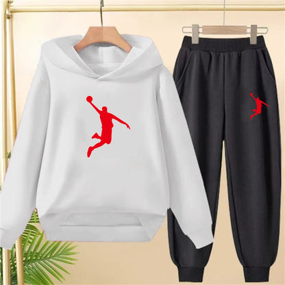 Children's Top and bottom Number 23 Basketball Hoodies Girls Boy age 3-12 Coat Casual Toddle Sweatshirr Hood autumn clothing