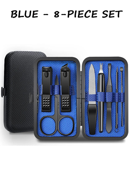 7/8/9pcs Manicure set Men Personal Care Tools Accessories Finger and Toe Nail Clippers Kit Professional Manicure Pedicure Kit