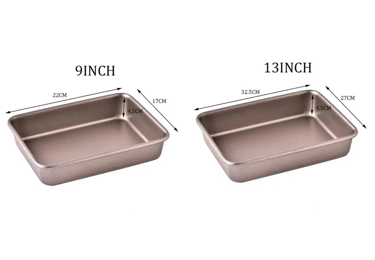 Oven Specific Carbon Steel Baking Tray Rectangular Non Stick Baking Dish Household Flat Bottomed Tray Cake Roll Steamed CakeTray