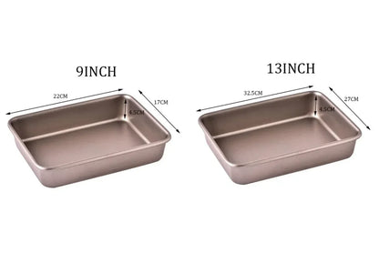 Oven Specific Carbon Steel Baking Tray Rectangular Non Stick Baking Dish Household Flat Bottomed Tray Cake Roll Steamed CakeTray