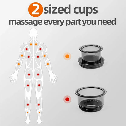 Smart Electric Vacuum Cupping Device Body Scraping Massager Heating Suction Cup Device Physical Fatigue Relief Beauty Health
