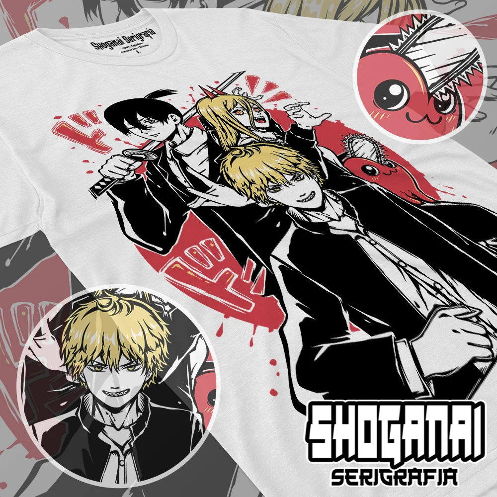 Chainsaw Man Peripherals T-shirt reze print tees Comfortable Oversized men women tops streetwear hip hop fashion Short sleeves