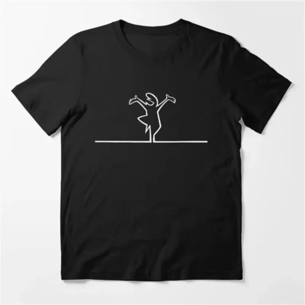Funny Meme Tops Creative La Linea The Line Osvaldo Cavandoli TV T-Shirt Men Fashion Women's T Shirts Streetwear Tee Casual Tops