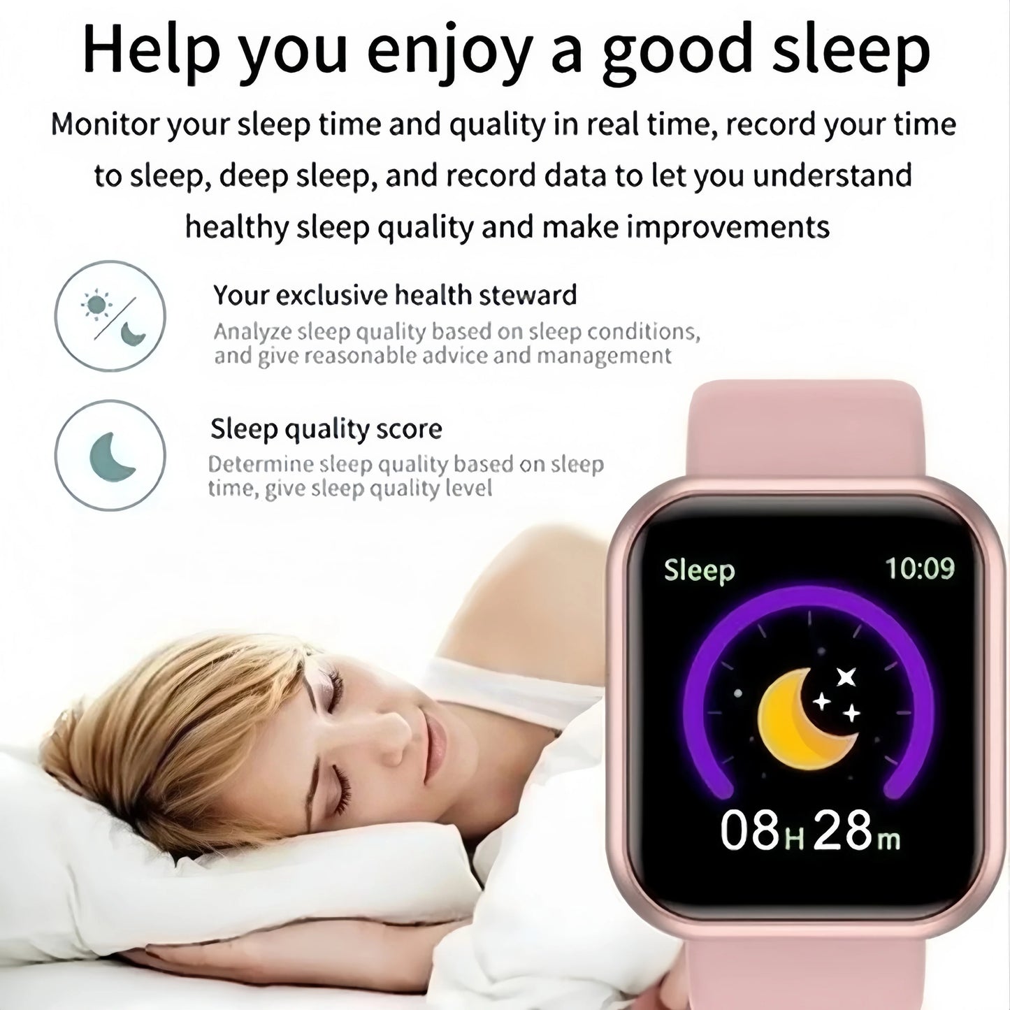 Multifunction Smart Watch For Men Women Kids Bluetooth Calls, Heart Rate & SpO2 Monitor, Sleep Tracking | Step Counter