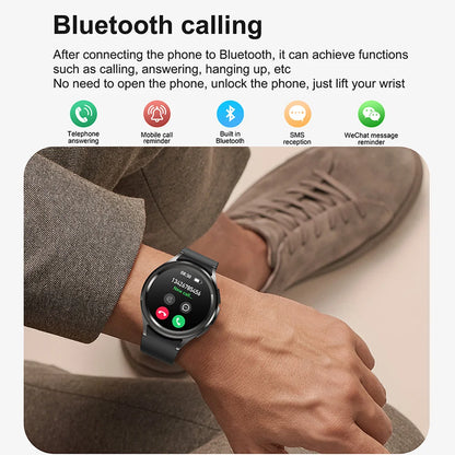 2025 New Smart Watch 6 Classic Smart Watch Fashion Men Sports Fitness Waterproof Heart Rate AMOLED HD Bluetooth Call Smartwatch