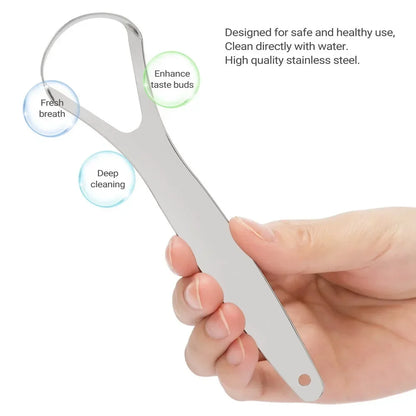 혀클리너 1pc Stainless Steel Tongue Scraper Cleaner Fresh Breath Cleaning Coated Tongue Toothbrush Oral Hygiene Care Tools