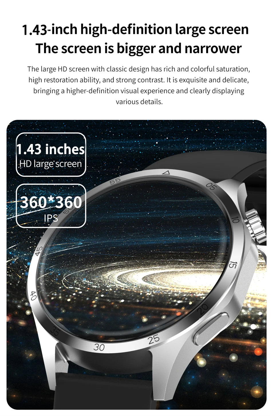 2025 New Smart Watch Men Watch 4 Pro1.53 inch AMOLED HD Screen BT Call GPS sports NFC Health Monitoring Smartwatch Mens Watch