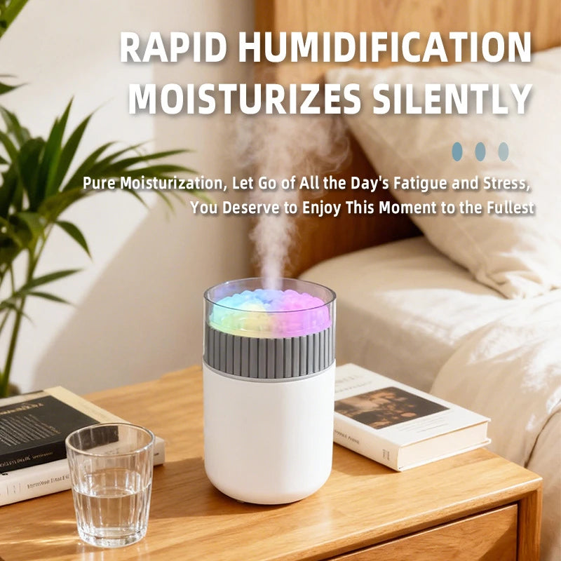 Mini USB Humidifier With Multicolor Night Light Quiet Personal Mist Maker Vehicle Aromatherapy Diffuser For Home Office