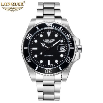 Men automatic watch business waterproof mechanical watches luxury stainless steel day date mens watch man gift