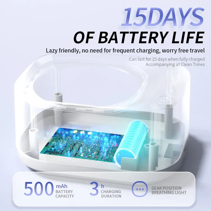 2026 New 48KHz Ultrasonic Cleaner UV Sterilization For Dentures Jewelry Glasses Home Use 99.9% Disinfection 5 Mins Fast Cleaning