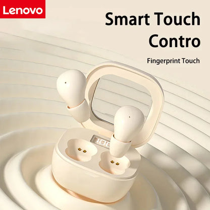 Lenovo Ultra Mini Bluetooth Earphones, Dual-Ear Sleep Gaming Earphones, Wireless in-Ear Noise Cancelling, HiFi Sound Quality