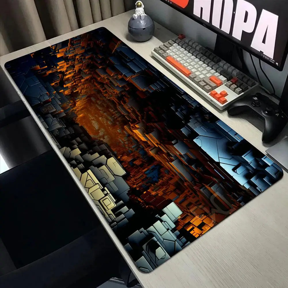 Polygons Mouse Pad Large Computer Office Game Table Mats XXL Rubber Anti-slip Gaming Keyboard Mousepads Long Desk Pads