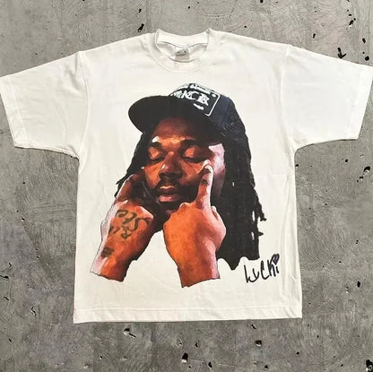 2025 Women Vintage Top Hip Hop Streetwear Tshirt Short Sleeve Casual Clothing Summer Fashion Trendy Nostalgic Retro Tee