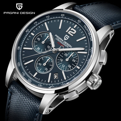 PAGANI DESIGN 2025 New Luxury Fashion Casual Men Quartz Watches VK63 100M Water Resistant Sapphire Glass Stainless Steel Watches