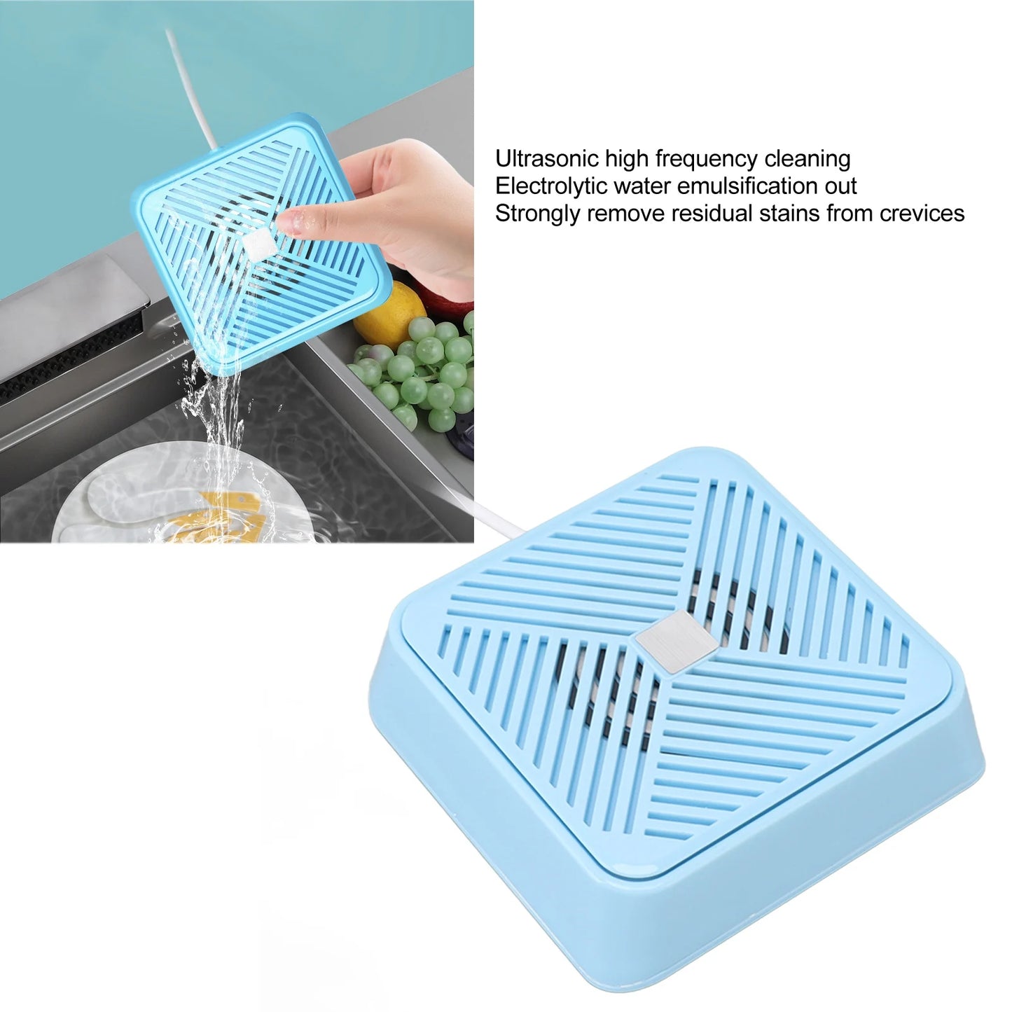 USB Fruit Vegetable Washer Dishwasher Mini Portable Ultrasonic Electrolysis Washing Machine for Sink Household Kitchen Supply