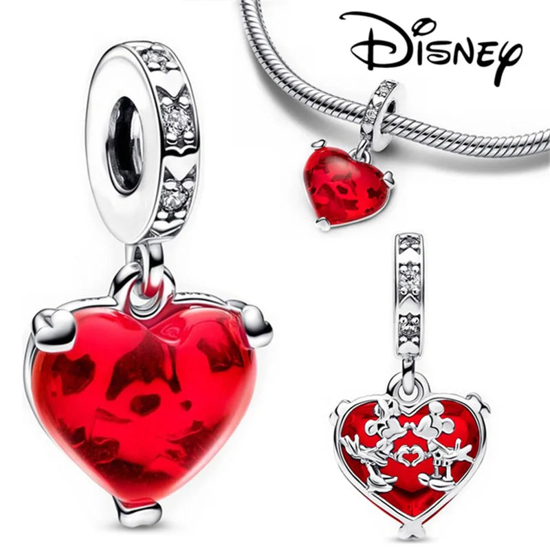 Hot Sell 925 Silver DIY Beads Jewelry Charms Bracelet Mickey Minnie Princess Christmas Stitch Robots Marvel Cute Miniso Disney