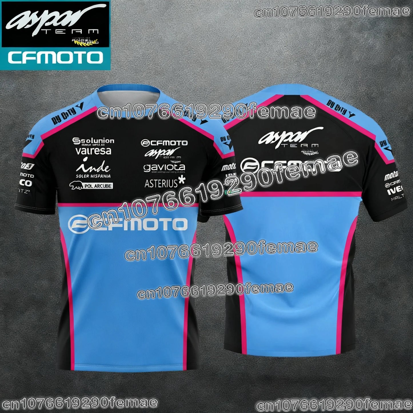 Cfmoto Aspar Racing Team Fan T-shirt Men Women Kids Motorcycle Sport Casual Short Sleeve Fashion Daily Comfortable Tee