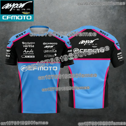Cfmoto Aspar Racing Team Fan T-shirt Men Women Kids Motorcycle Sport Casual Short Sleeve Fashion Daily Comfortable Tee