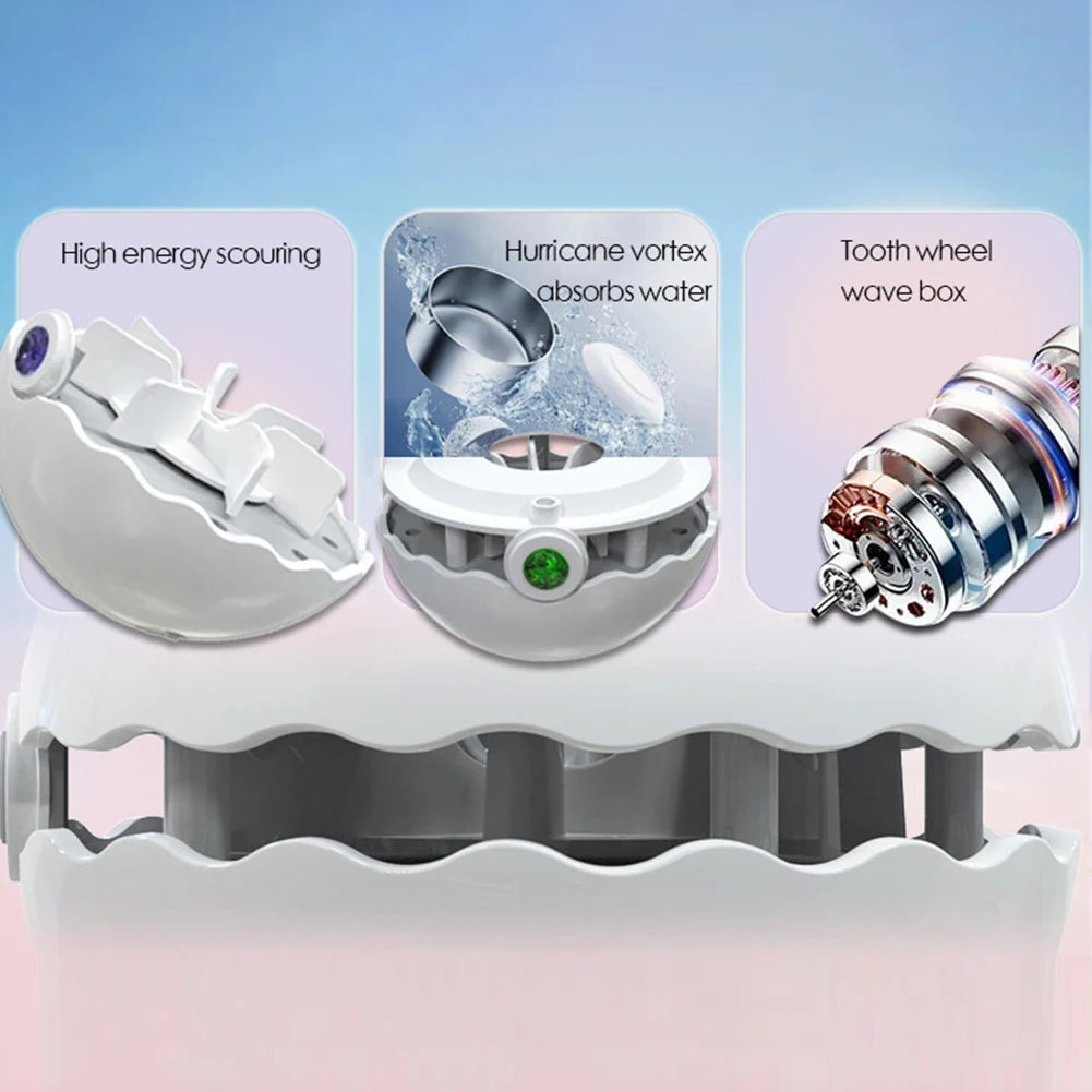 18W Ball Mini Ultrasonic Dishwasher Kitchen Dishwasher Portable Small Installation-free Dishwasher USB for Home Business Travel