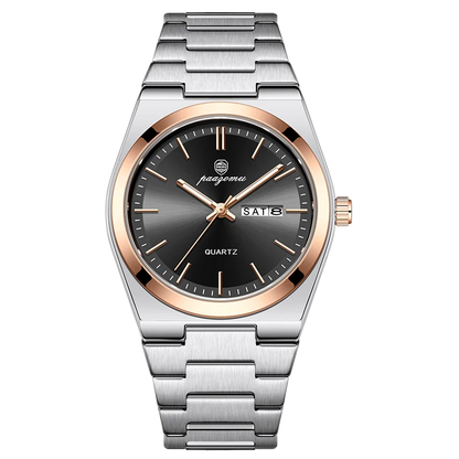 PAAZOMU Luxury Quartz Man Wristwatch Sport Men Watches Waterproof Luminous Date Week Stainless Steel Men's Watch Male Reloj