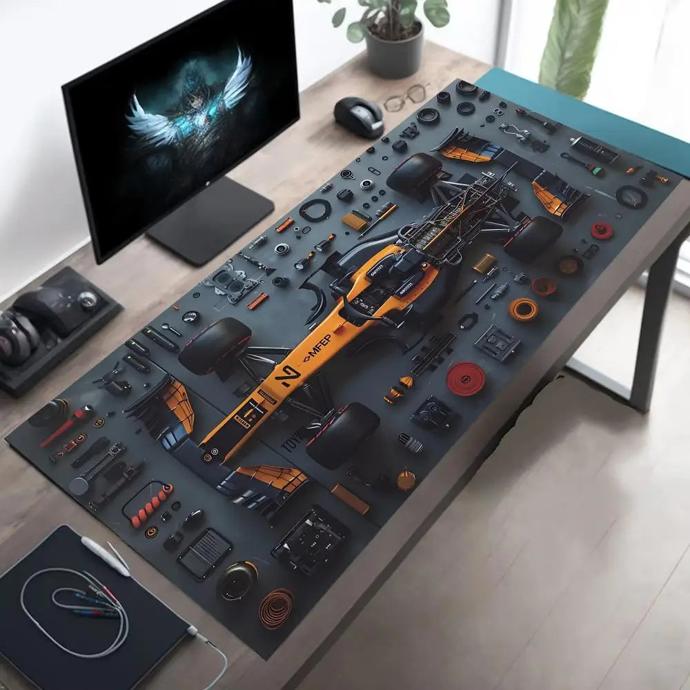 Racing parts F1 Mouse Pad  XXL Mousepad Computer Keyboard Pad Mouse Mat Gamer Soft Office Carpet Table Mat Desktop desk Pad
