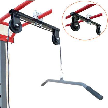 Fitness Pulley  DIY Cable Machine System For Round Metal Tube Home Pull Down Workout Accessories Gym Loading Lifting Back Pullin