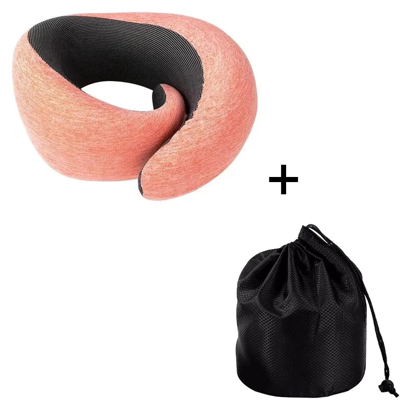 Hot-selling U-shaped memory foam neck pillow, snail travel neck pillow, portable cervical pillow, airplane nap pillow relaxation