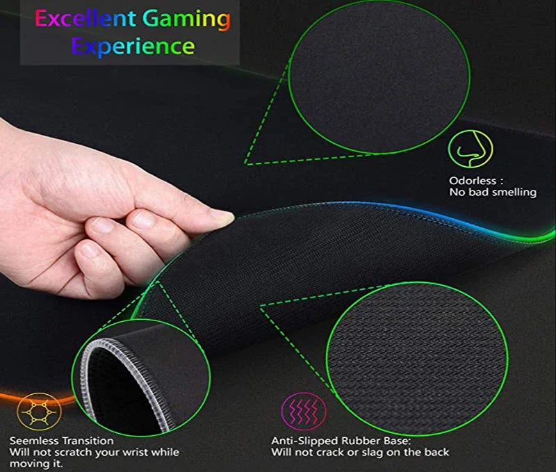 RGB HD Printing XXL Japanese style waves Mouse Pad Large Computer Office Game Table Rubber Gaming Mousepad expand LED Desk Mat