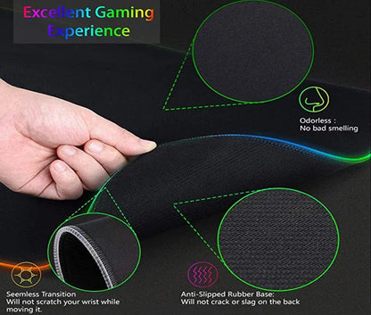 RGB HD Printing XXL Japanese style waves Mouse Pad Large Computer Office Game Table Rubber Gaming Mousepad expand LED Desk Mat