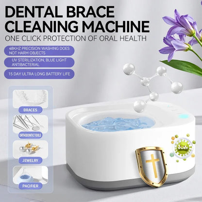 2026 New 48KHz Ultrasonic Cleaner UV Sterilization For Dentures Jewelry Glasses Home Use 99.9% Disinfection 5 Mins Fast Cleaning