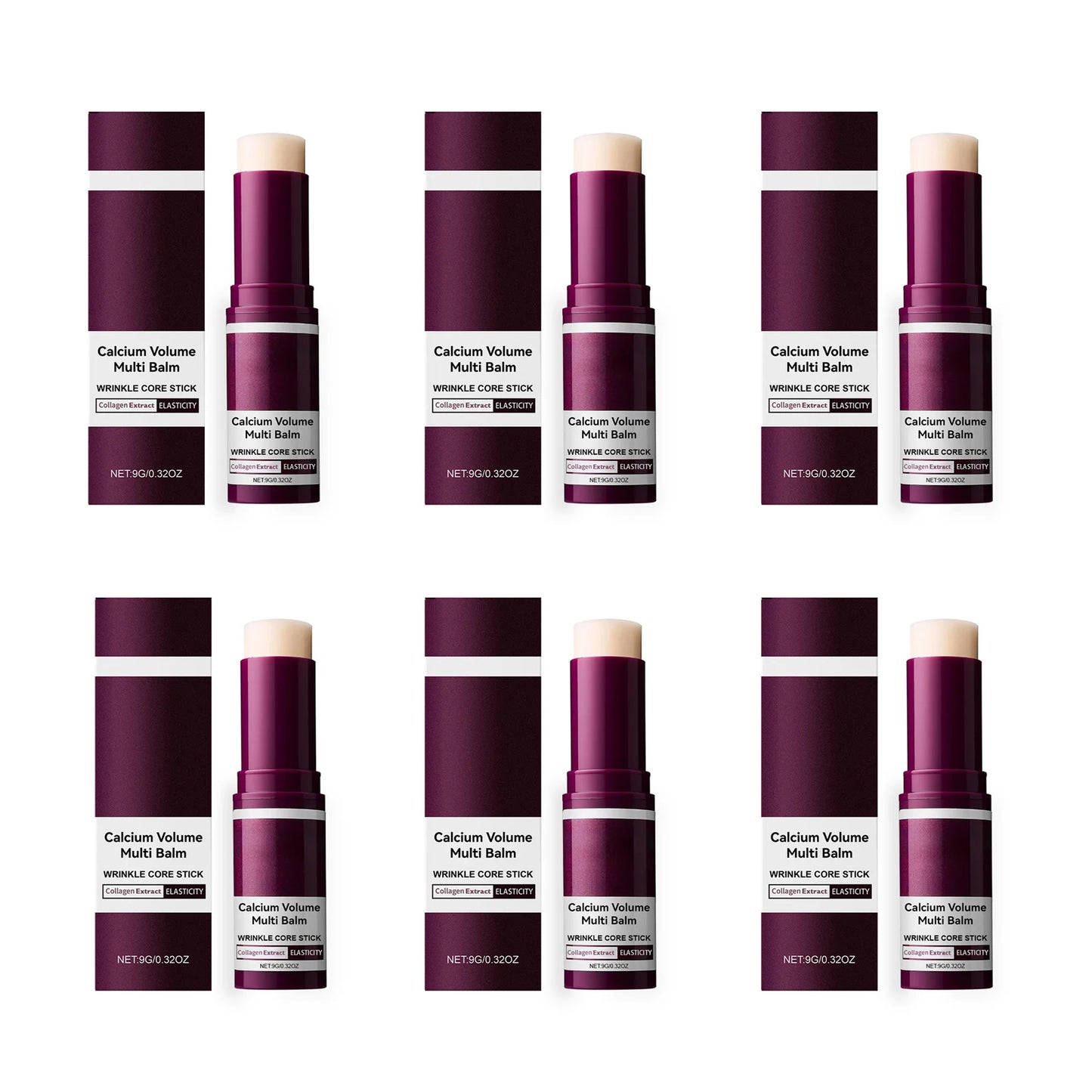 Calcium Volume Multi Balm Stick Reduce Wrinkle Fine Line Anti Aging Tighten Firming Moisturizing Brightening Softening Skin Care