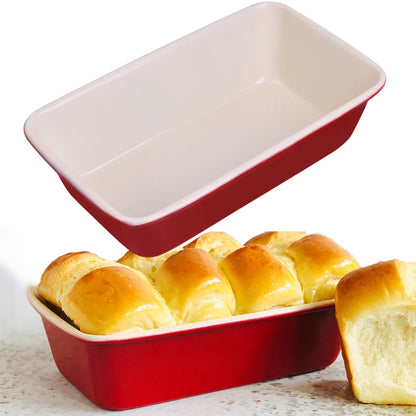 2 LBS Loaf Pan Two-tone Coating Bread Buns Cake Baking Mold Tin Shape Tool for Pastry Cooking Supplies