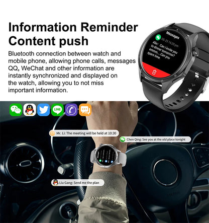 2025New Smart Watch Men Full Circle HD Screen Wireless Call Smartwatch Call Reminder GPS Sports Track Bracelet Music Clock+ Gift