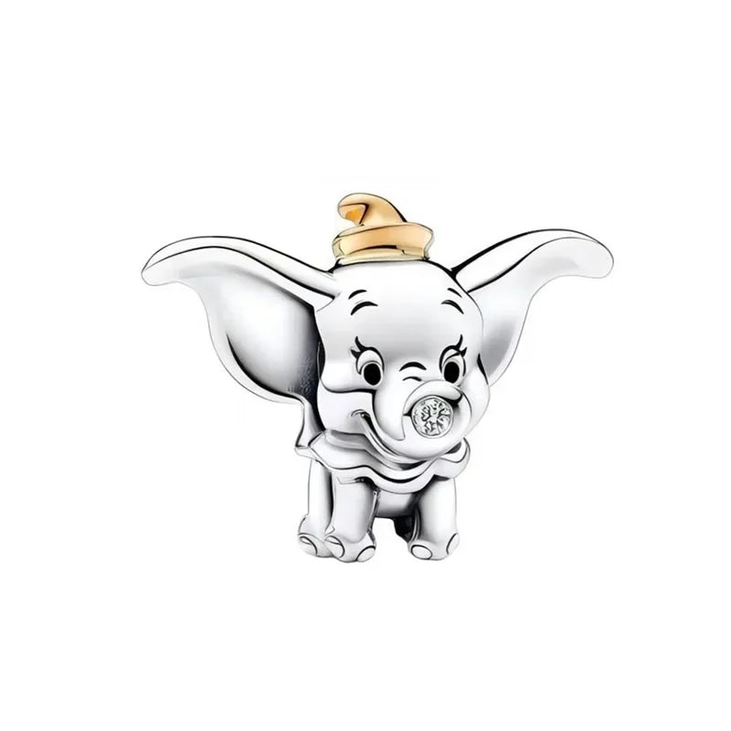 2025 New Disney Beautiful Princess Dress Bead Pendant 925 Silver Suitable for European Original Bracelet DIY Exquisite Jewelry