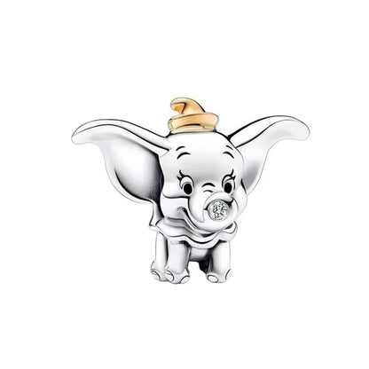 2025 New Disney Beautiful Princess Dress Bead Pendant 925 Silver Suitable for European Original Bracelet DIY Exquisite Jewelry