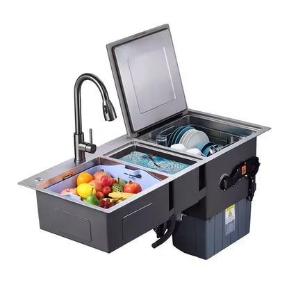 Integrated Sink Dishwasher Complete Set Of Fully Automatic Kitchen Appliances Includes Single Bowl Ultrasonic Dishwasher Sink Fa