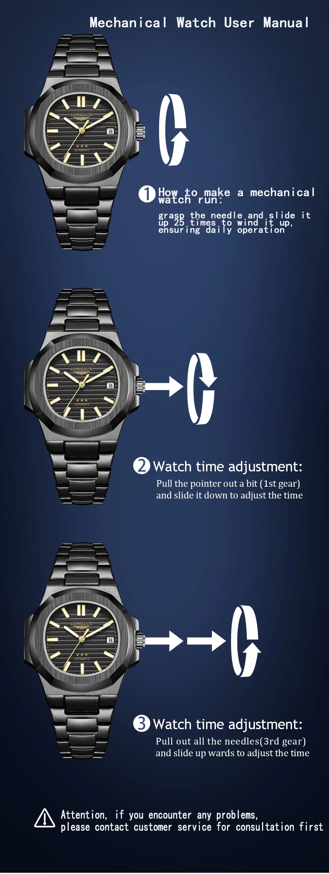 Men automatic watch business date mechanical watches waterproof stainless steel luminous luxury mens watch boyfriend gift