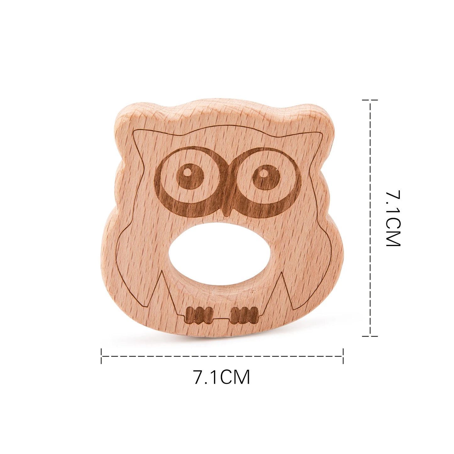10pc Baby Wooden Teether Beech Bee Pacifier Teeth Pendant Wooden Baby Gym Toys Montessori Animals Baby Products Newborn Gift Kid