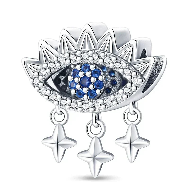 Hot Sale 925 Silver Color Evil Eye Charm Demon Eye Bead For Original  Bracelet&Bangle DIY Making Fashion Jewelry Gift